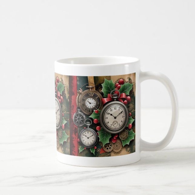 Taza de café de Navidad Steampunk (Derecha)