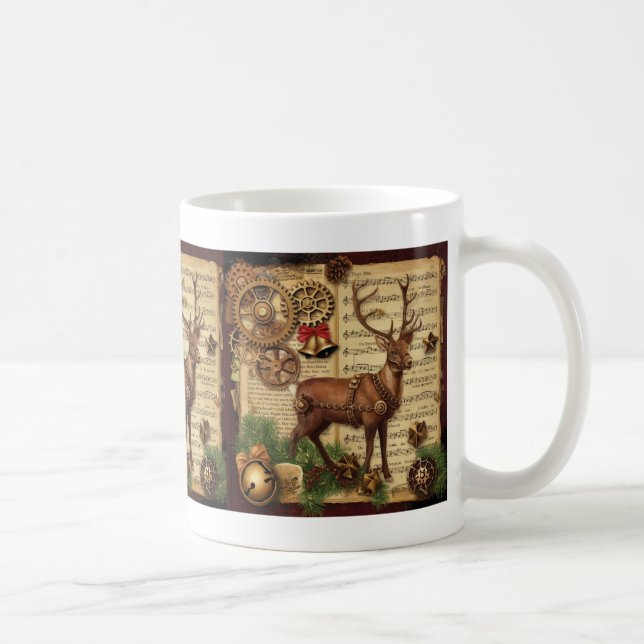 Taza de café de Navidad Steampunk (Derecha)