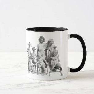 Taza de café de niños en los 40