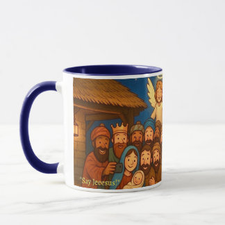 Taza de café de Noche Santa Selfie de 11 oz