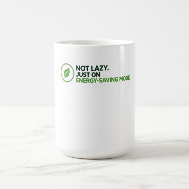 Taza De Café De Novedad Divertida "Modo De Ahorro  (Centro)
