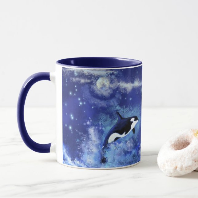 Taza de café de orcas (Con donut)