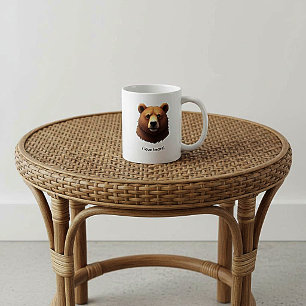 Taza de café de oso marrón lindo