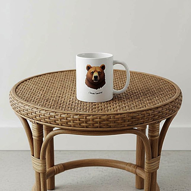 Taza de café de oso marrón lindo (Subido por el creador)