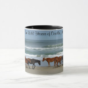 Taza de café de Outer Banks OBX de los caballos