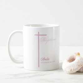 Taza De Café De padrina sobre bautismo Chica personalizado