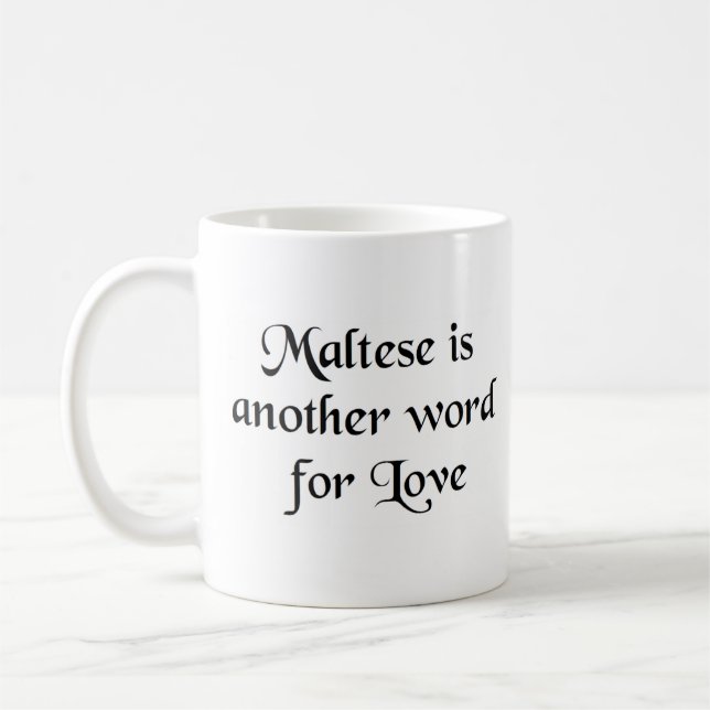 taza de café de palabra maltesa (Izquierda)