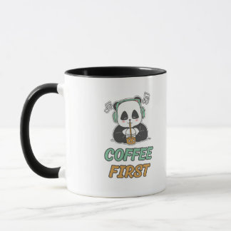 Taza de café de panda lindo primero - Amante del c