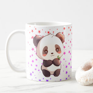 Taza de café de panda lindo, taza con patrón de es