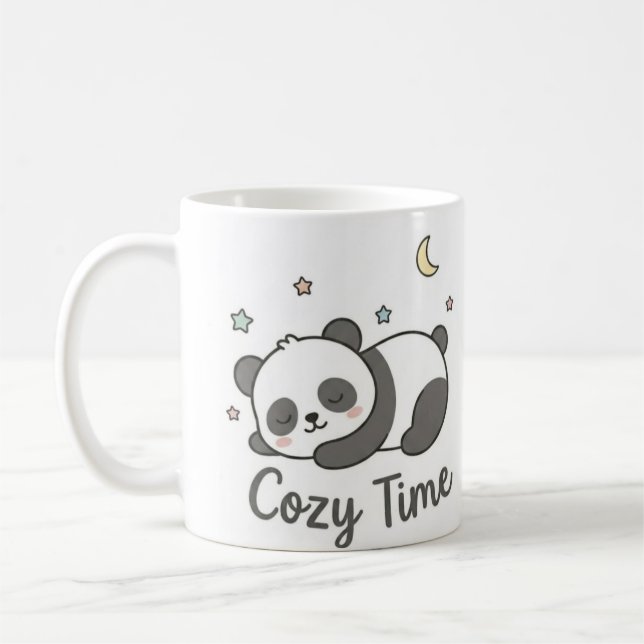 Taza de café de panda lindo y acogedor | Panda kaw (Izquierda)