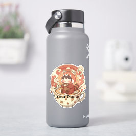 Taza de café de Panda rojo Kawaii Pegatina de vini