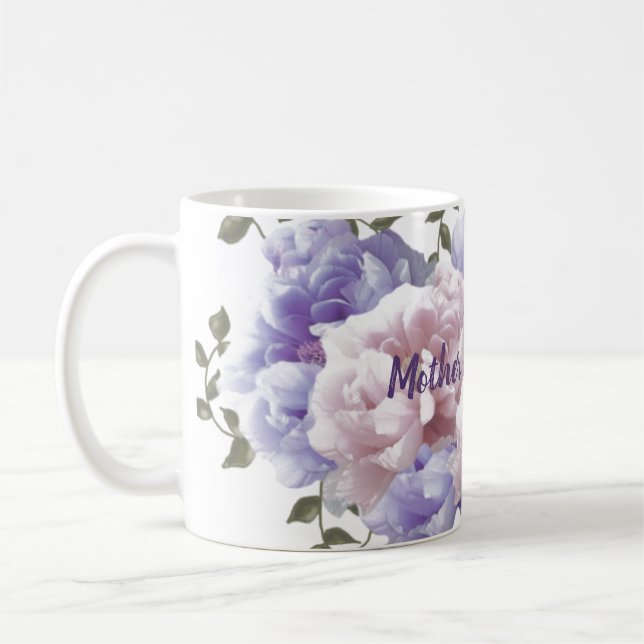 Taza de café de peonías para la madre de la novia (Izquierda)