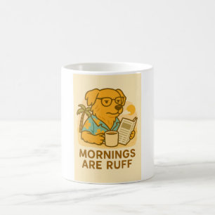Taza de café de perro divertido