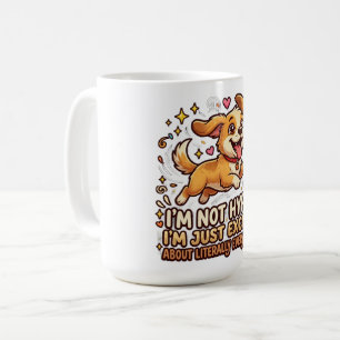 Taza de café de perro hiperactivo