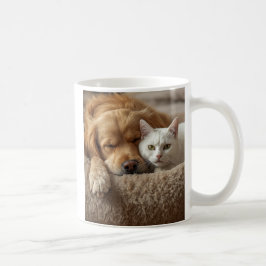 Taza de café de perro y gato lindos – Regalo acoge