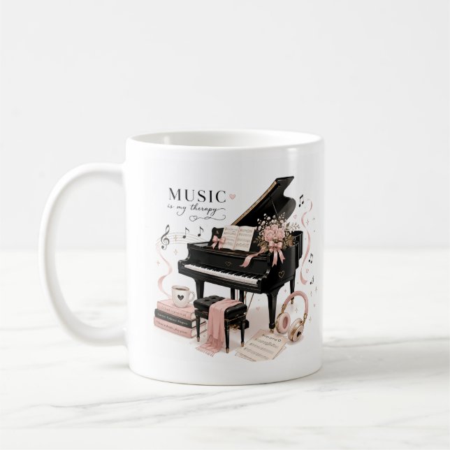 Taza de café de piano de lujo suave (Izquierda)