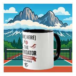 Taza de café de pickleball con el diseño de The In