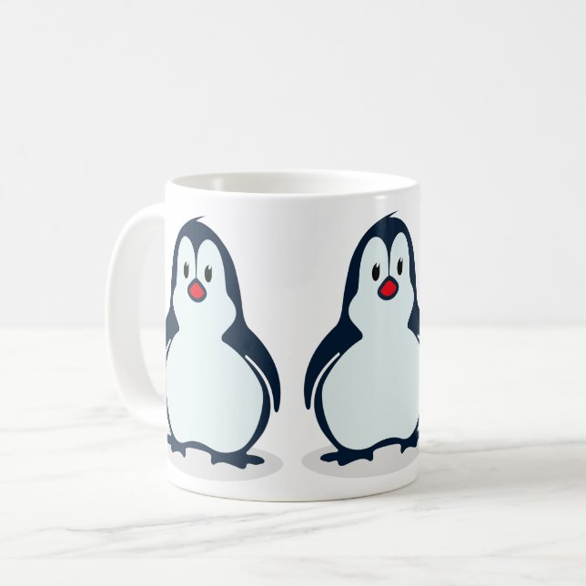 Taza de café de pingüino de invierno acogedor Cute (Anverso izquierdo)