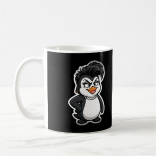 Taza de café de pingüino diva descarada pájaro div