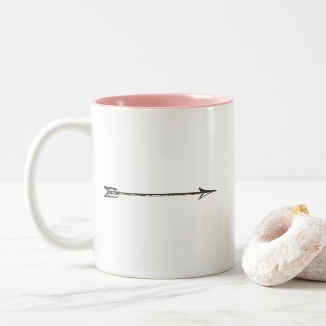 Taza de café de plata de la flecha (Con donut)