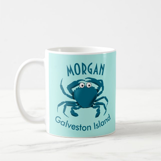 Taza de café de playa de cangrejo azul (Izquierda)
