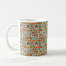 Taza de café de Pomerania Halloween Kawaii adorabl