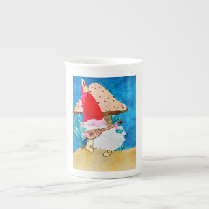 Taza de café de porcelana fina con diseño capricho