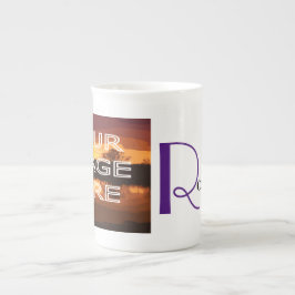 Taza de café de porcelana ósea personalizada con f