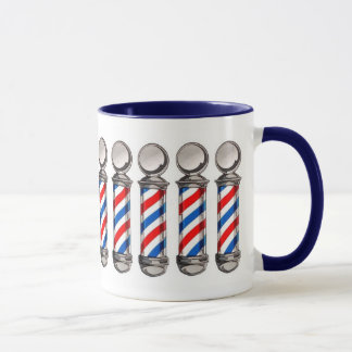 Taza de café de poste del peluquero