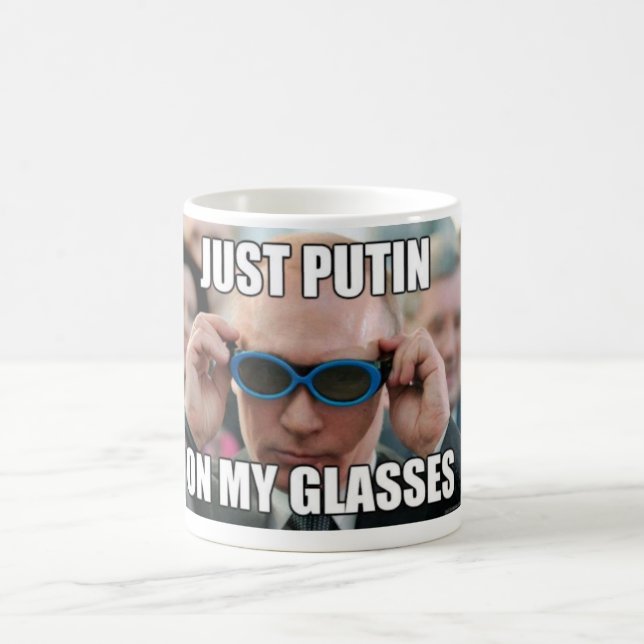 Taza de café de presidente Putin MEME (Centro)