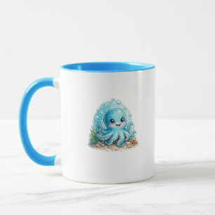 Taza de café de pulpo Kawaii linda