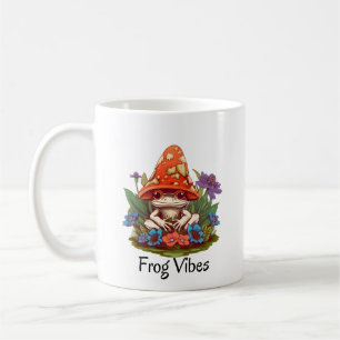 Taza de café de rana de hongo caprichosa