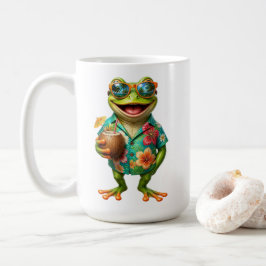Taza De Café De Rana Tropical Divertida | Rana Fre
