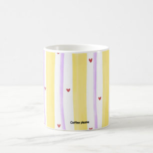 Taza de café de rayas coloridas   Café de dopamina