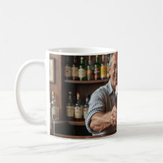 Taza de café de recuerdo de taberna belga