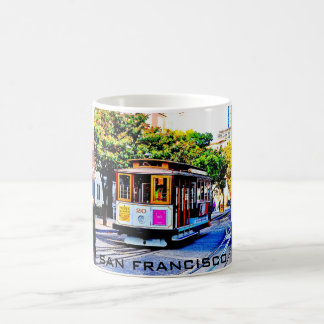 Taza de café de recuerdo del tranvía de San Franci
