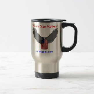 taza de café de Reducegov.com donde importa el