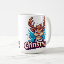 Taza de café de regalo de renos Me encanta la Navi
