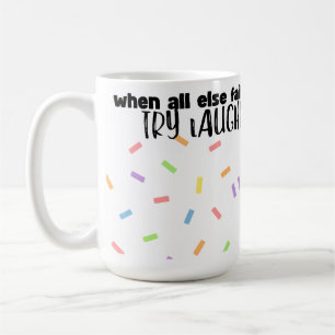 Taza de café de risa feliz linda