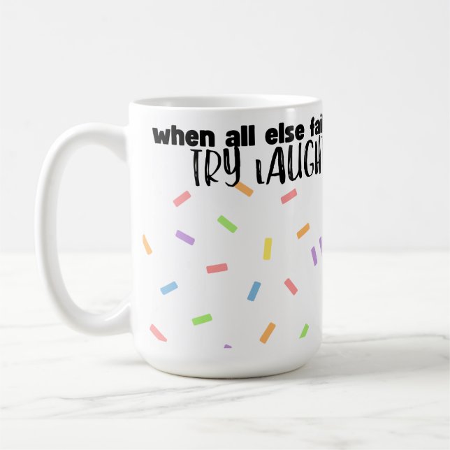Taza de café de risa feliz linda  (Izquierda)