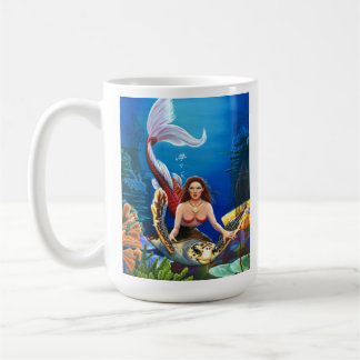 Taza de café de rubíes de la sirena