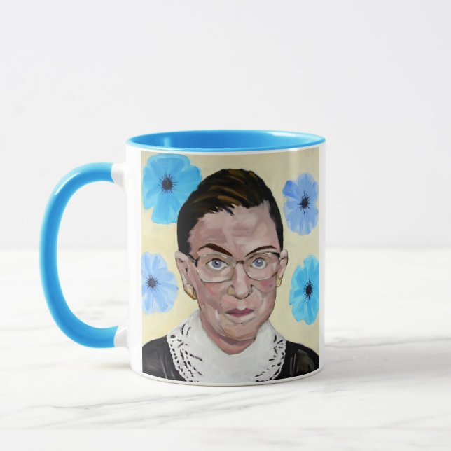 Taza de café de Ruth Bader Ginsburg RBG notorio (Izquierda)