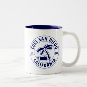 Taza de café de San Diego del rizo