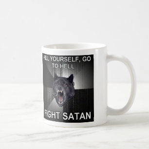 Taza de café de Satan de la lucha