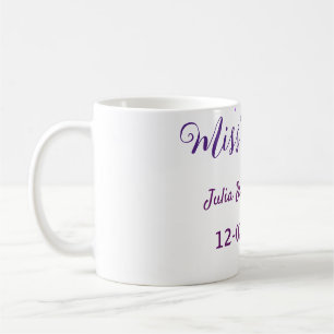 Taza De Café De señorita a señora estrellas de lazo nupcial duc