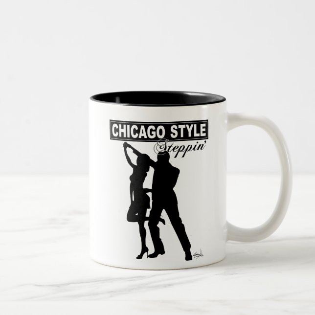 Taza de café de Steppin del estilo de Chicago (Derecha)