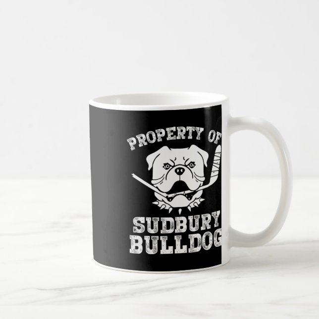 Taza De Café De Sudbury Bulldog Divertido (Derecha)
