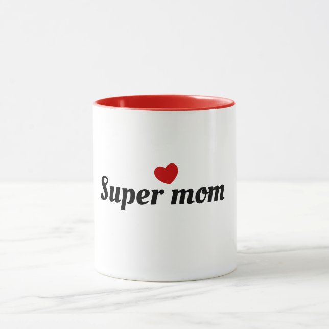 Taza de café de supermamá | Taza de café | regalo  (Centro)