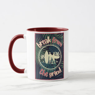 Taza de café de surf hawaiano