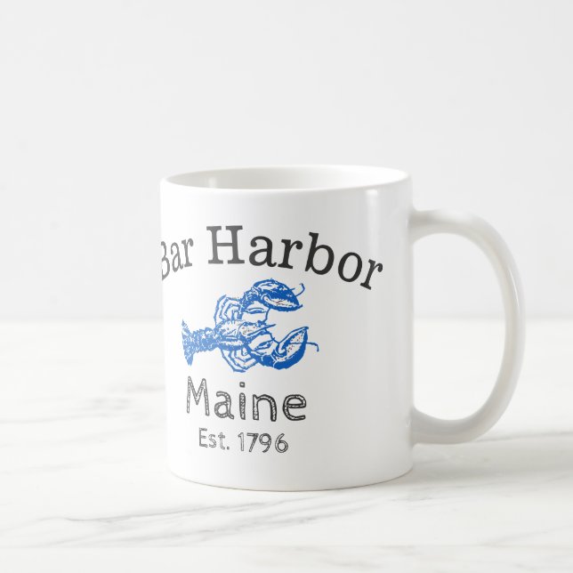Taza De Café De "taza de café azul Maine del puerto de la (Derecha)